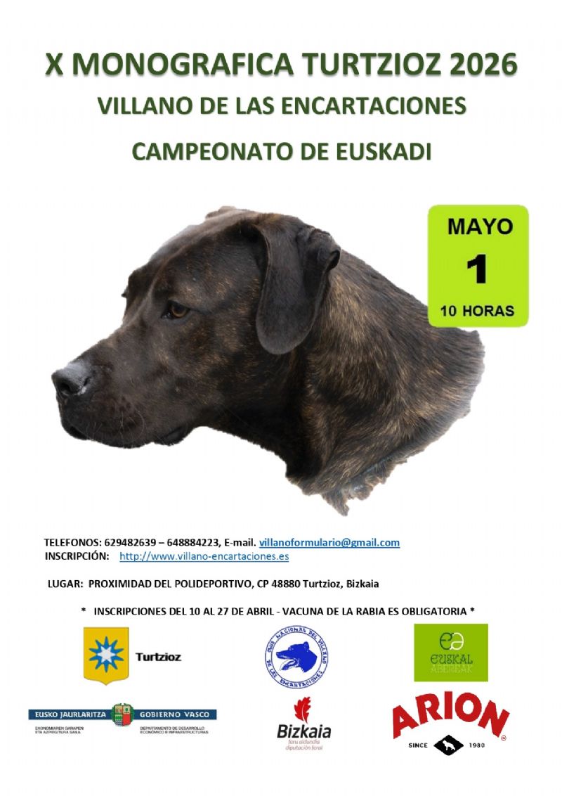 Cartel de X MONOGRAFICA VILLANO DE LAS ENCARTACIONES, TURTZIOZ 2026